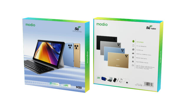 Modio M30 Tablet Android 12, 10-Inch, 8GB RAM + 512GB (Dual Sim) + Wireless Keyboard + Bluetooth speaker